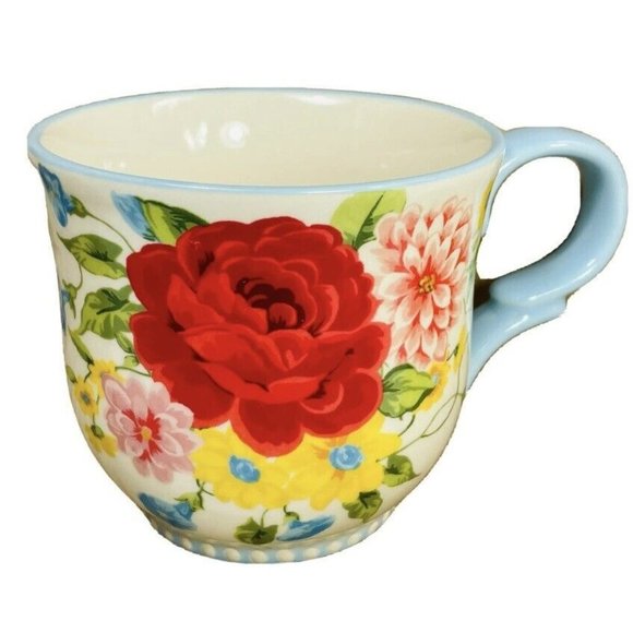 The Pioneer Woman Sweet Rose Floral Coffee Tea Mug Cup 14.5 Oz 430 ml Stoneware - Picture 1 of 16